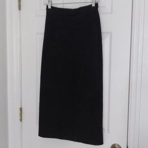 bagatelle Black 100% Suede Leather Pencil Midi Skirt